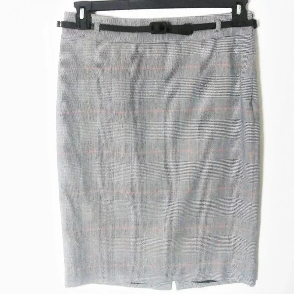 Chaps Plaid Belted Pencil Skirt - Picture 1 of 4